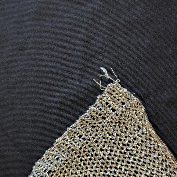 Silver Metallic Mesh Backless Mini Dress S/M Party NYE - Picture 12 of 15